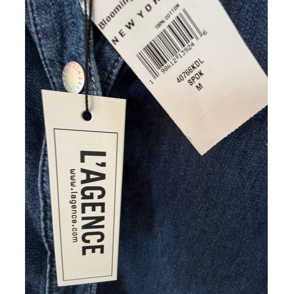 L'AGENCE, NEW, Annette Chambray Shirt, MED - Picture 3 of 11